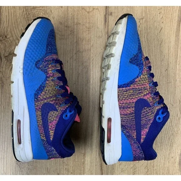 Nike Women Air Max 1 Ultra Flyknit Running Shoes Photo Blue Rose Blast Size 7.5 - Picture 10 of 16